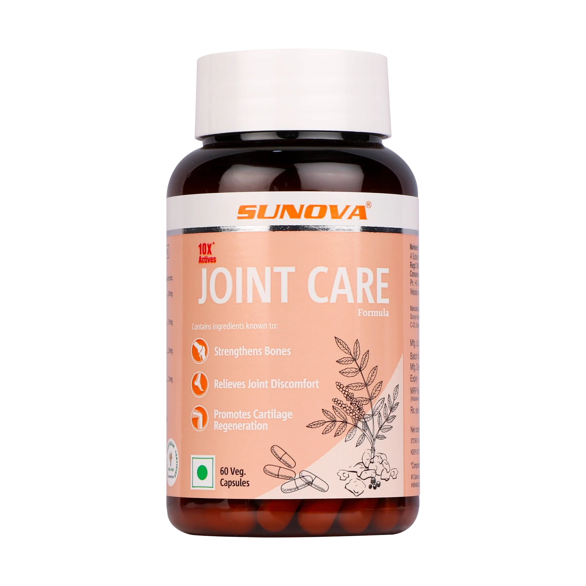 Sunova Joint Care Veg Capsule - 60 Capsules