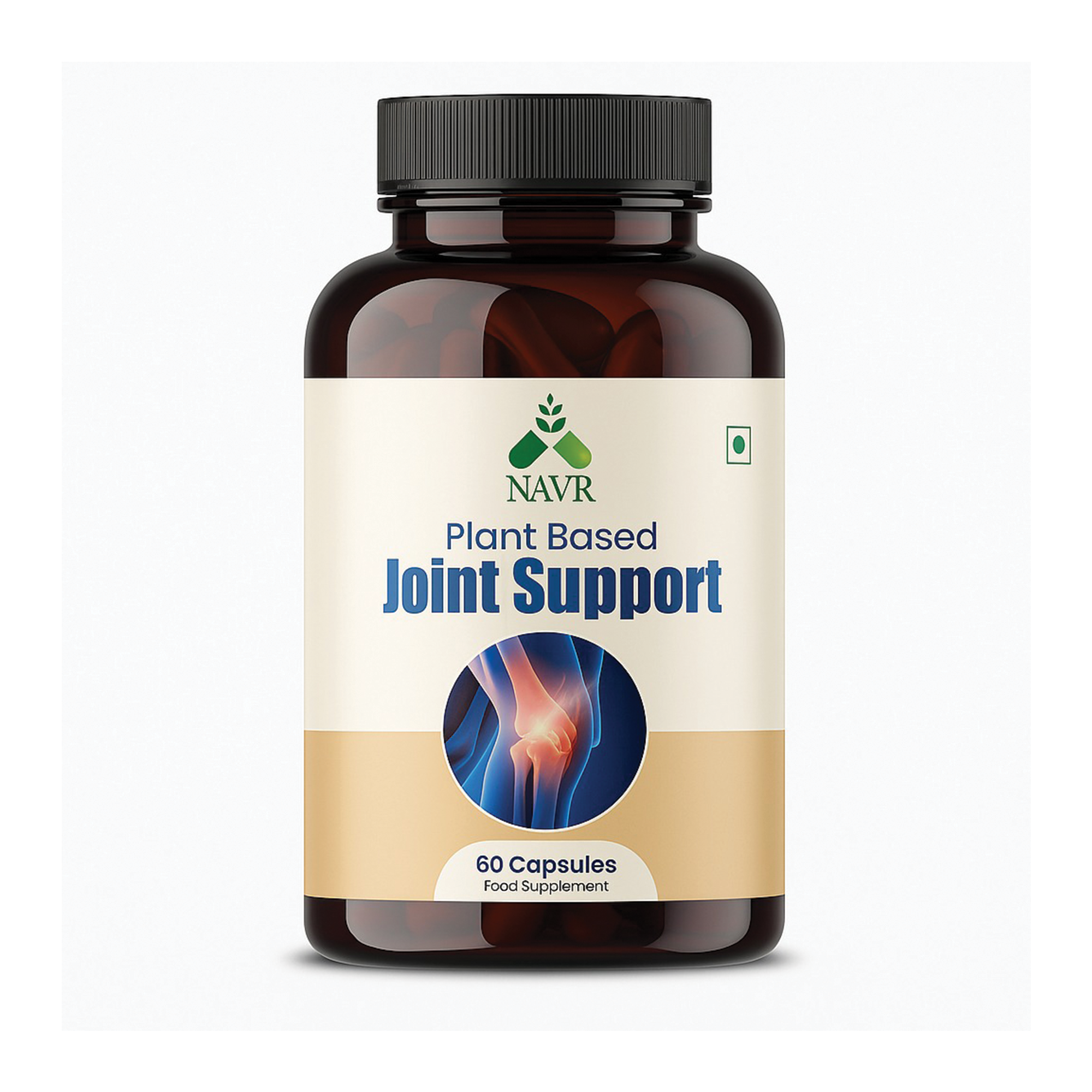 NAVR Plant Based Joint Support Capsules - Bone, Joint & Muscle Health | Boosts Calcium Absorption & Immunity and Relieving Joint Discomfort, 60 Veg Capsules