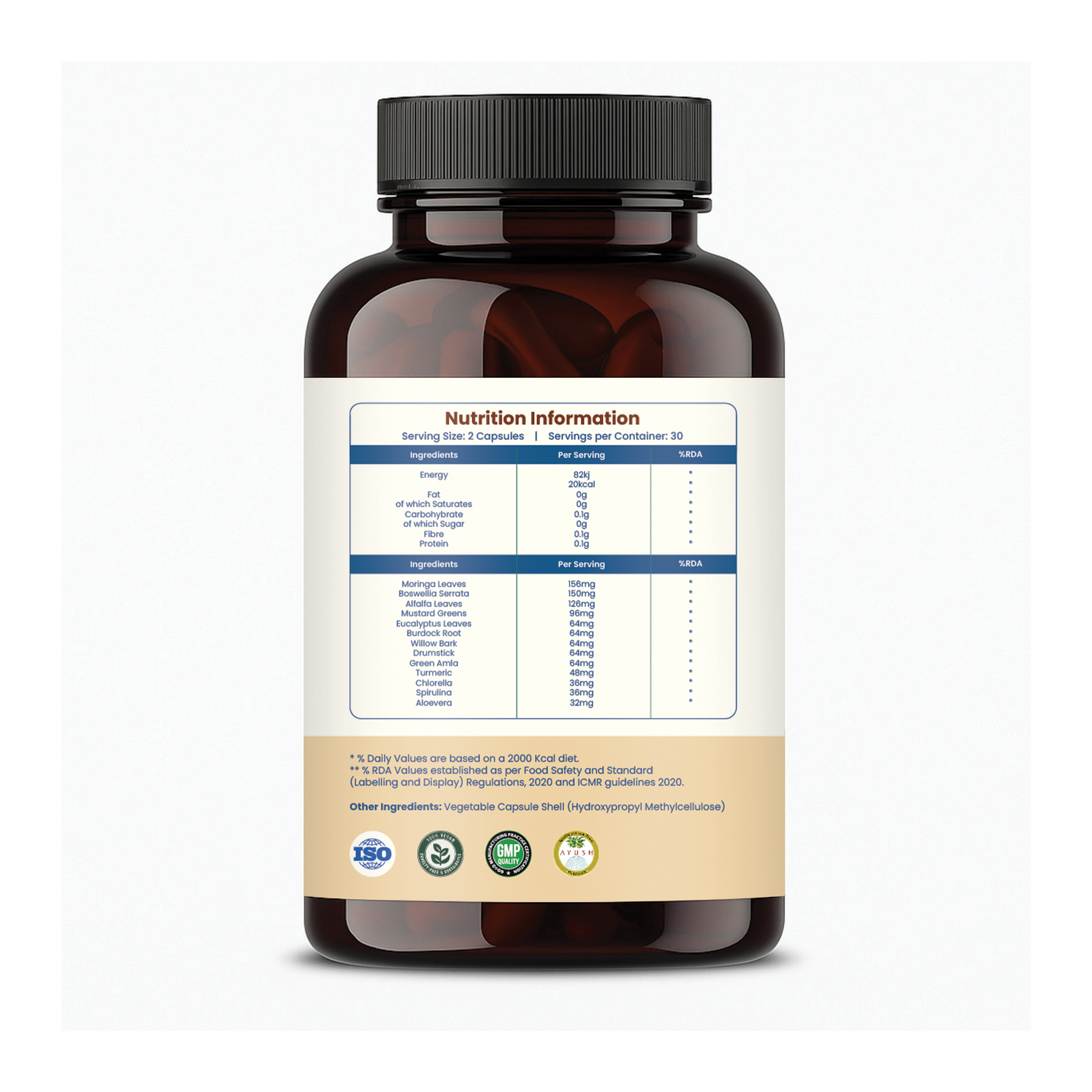NAVR Plant Based Joint Support - Bone & Muscle Health Supplement - 60 Veg Caps