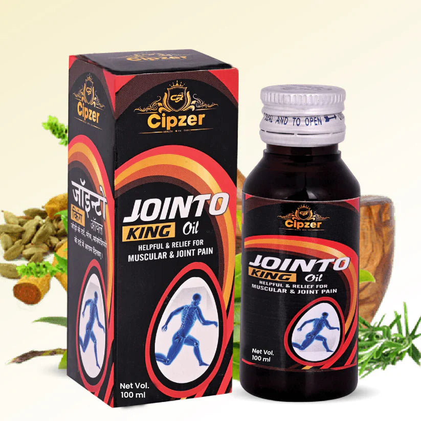Cipzer Jointo King Oil - 100ML | Herbal Relief for Joint Pain, Arthritis, Backache & Muscle Stiffness