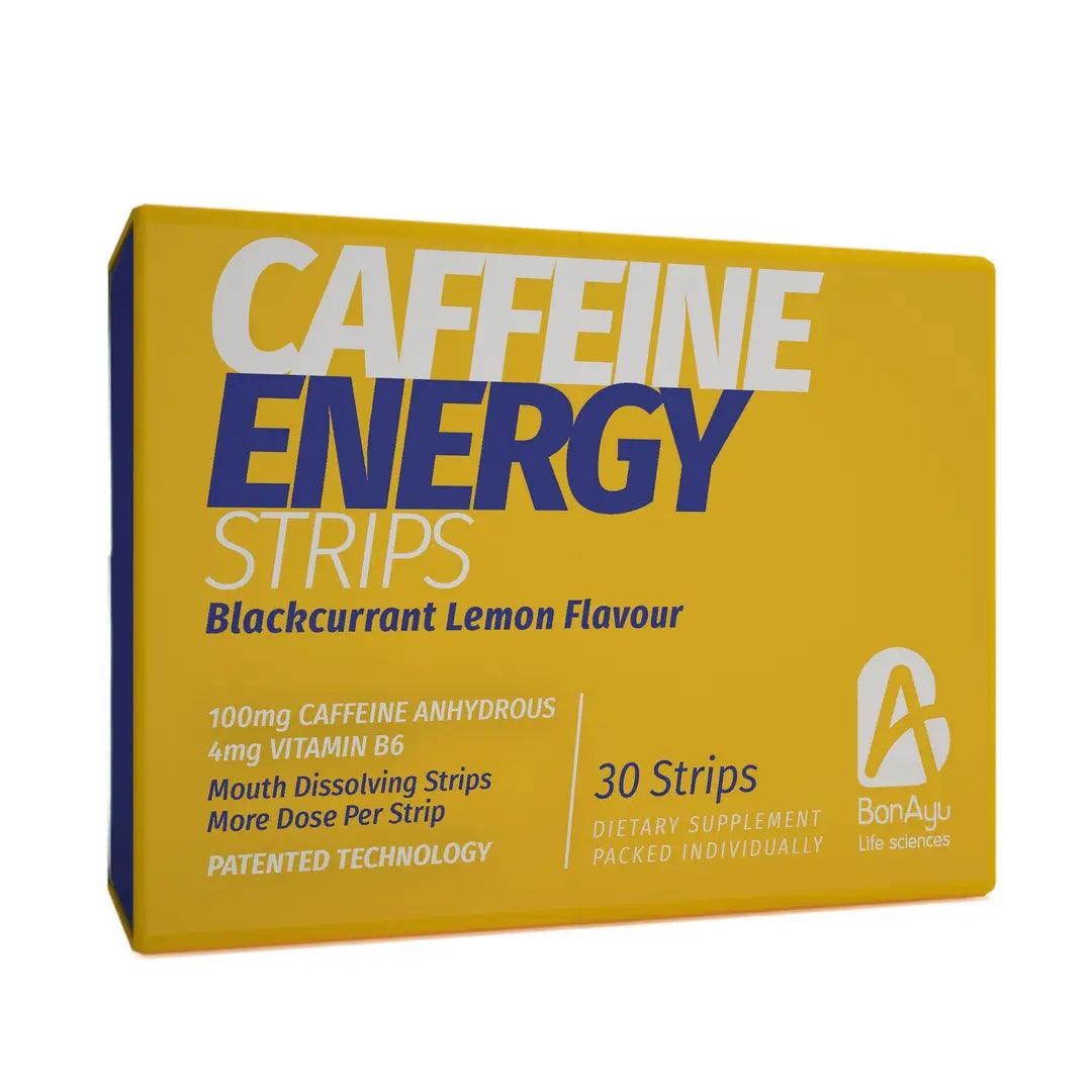 Bonaiyu Caffeine Energy Mouth Dissolving Strips for Men and Women - 30 Strips