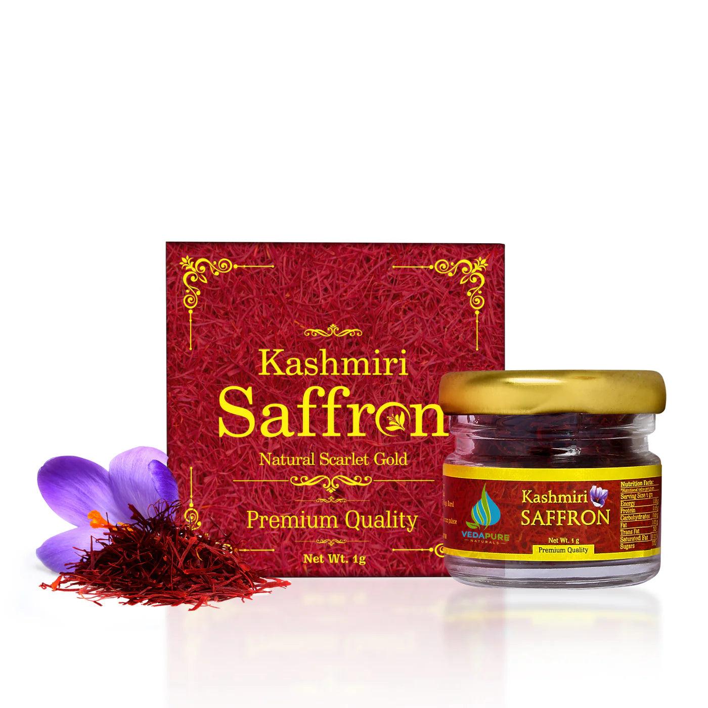 Vedapure Pure Ayurvedic A++Grade Kashmiri Saffron/Kashmiri Kesar 1 GM