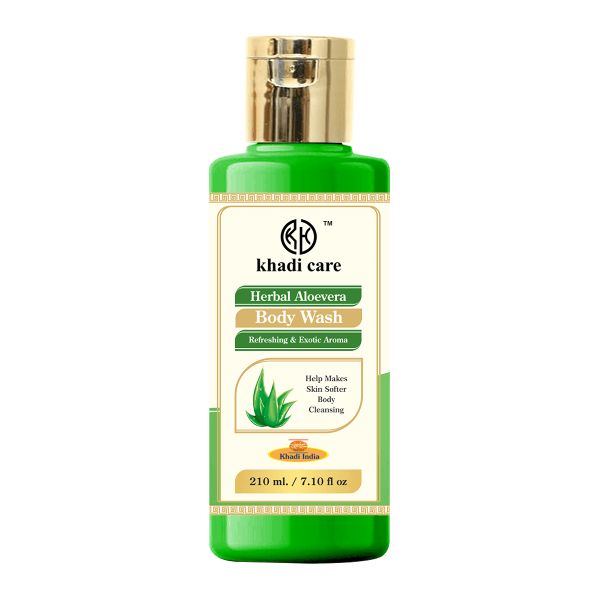 Khadi Care Herbal Aloevera Body Wash for Soft & Hydrated Skin - 210ml