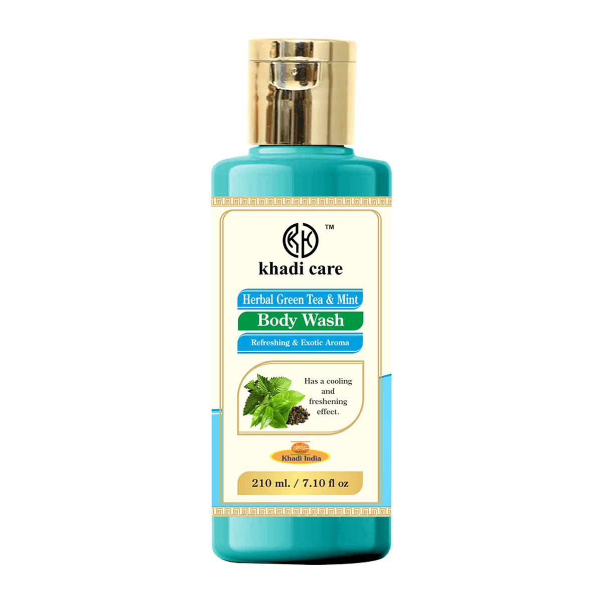 Khadi Care Herbal Green Tea & Mint Body Wash - 210ml