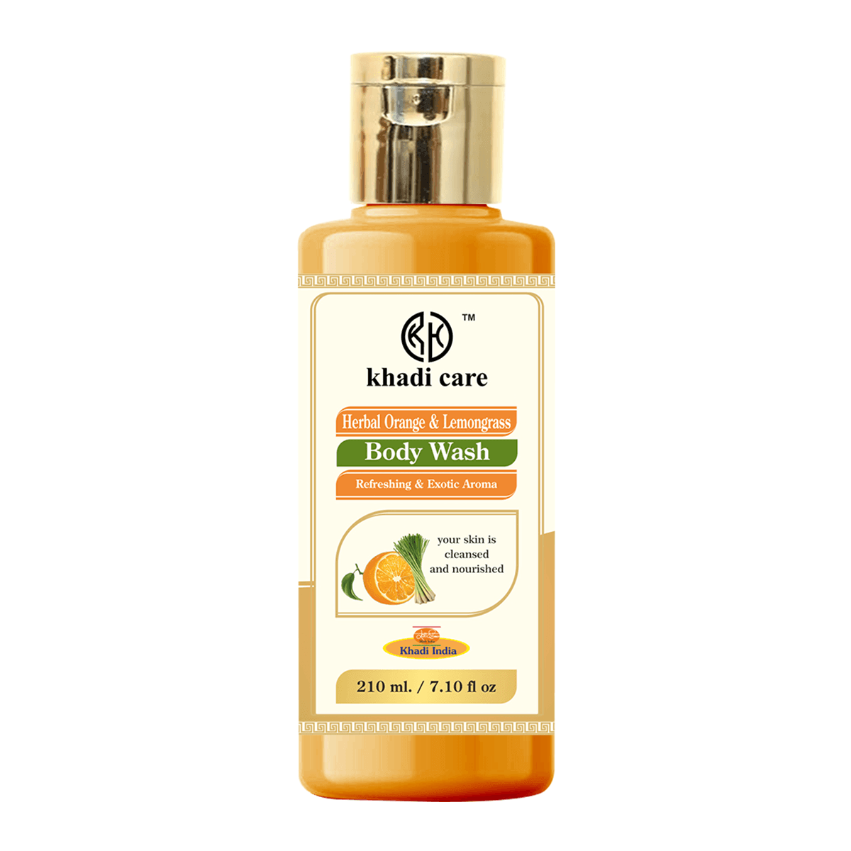 Khadi Care Herbal Orange & Lemongrass Body Wash - 210ml