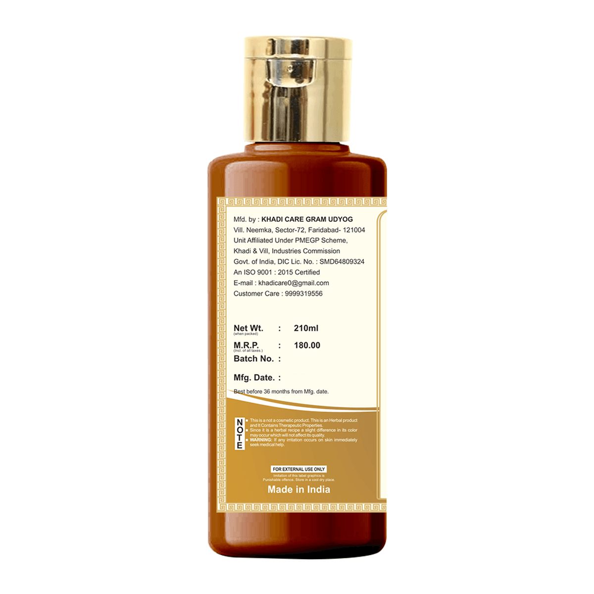 Khadi Care Herbal Sandal & Honey Body Wash - 210ml