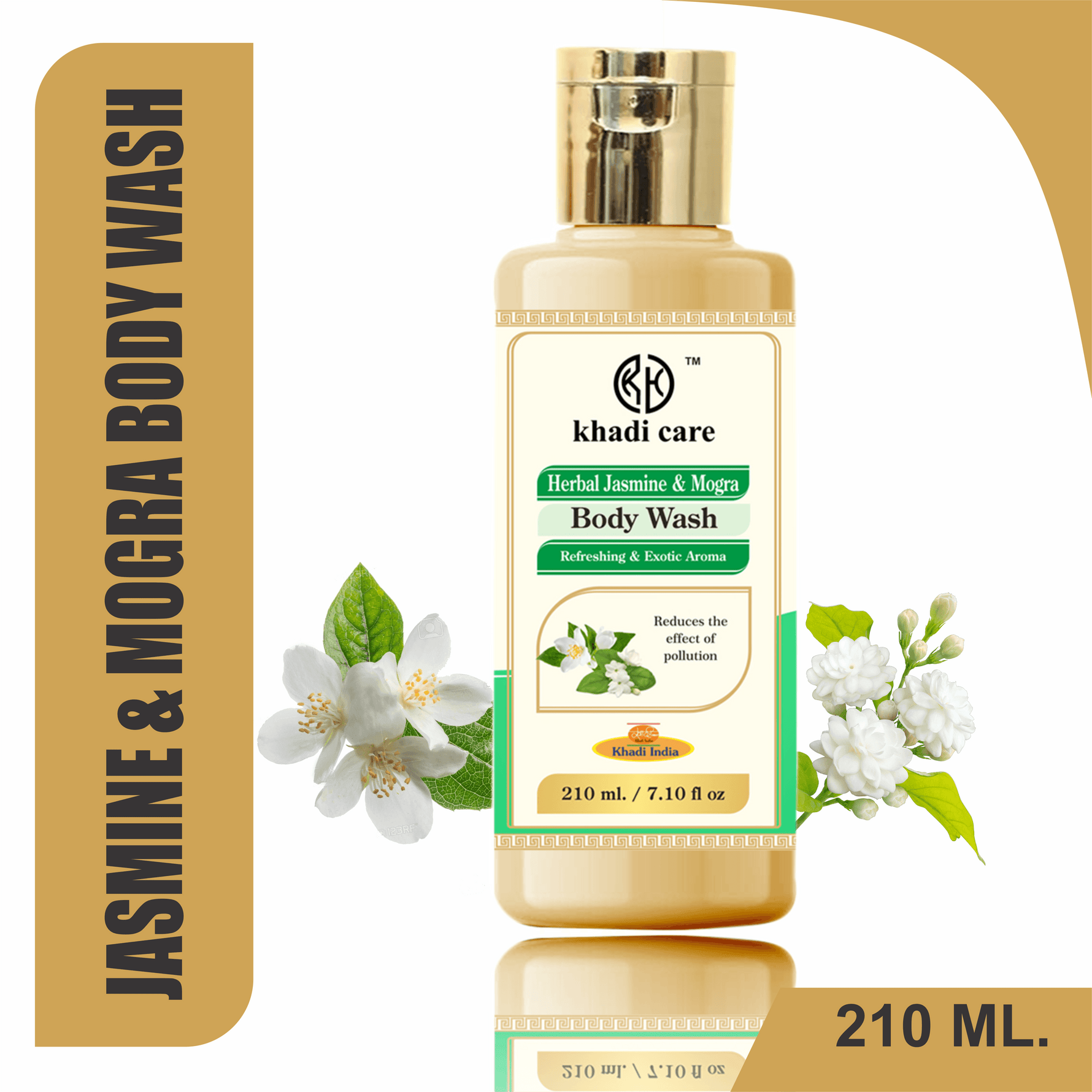 Khadi Care Herbal Jasmine & Mogra Body Wash - 210ml