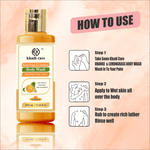 Khadi Care Herbal Orange & Lemongrass Body Wash - 210ml