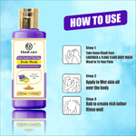 Khadi Care Herbal Lavender & Ylang Ylang Body Wash for Relaxing & Calm Skin - 210ml