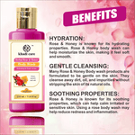 Khadi Care Herbal Rose & Honey Body Wash - 210ml.