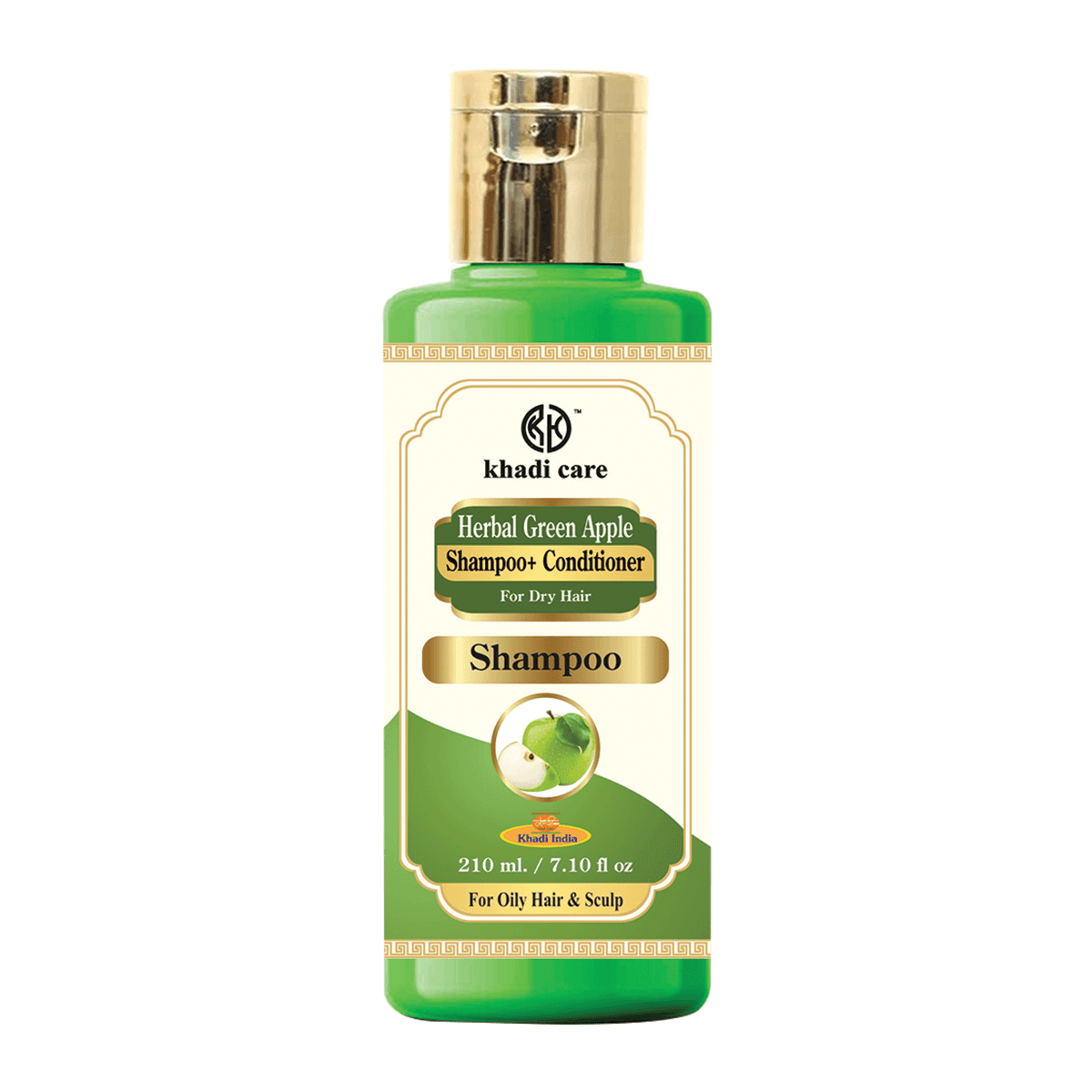 Khadi Care Herbal Green Apple Shampoo + Conditioner for Volume & Shine - 210ml