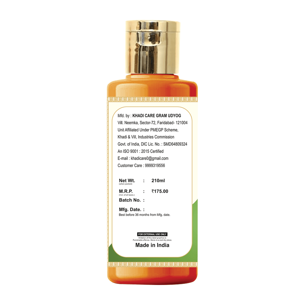 Khadi Care Herbal Henna Tulsi Shampoo - 210ml