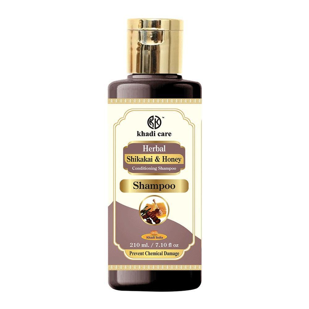 Khadi Care Herbal Shikakai & Honey Shampoo for Dry & Frizzy Hair - 210ml