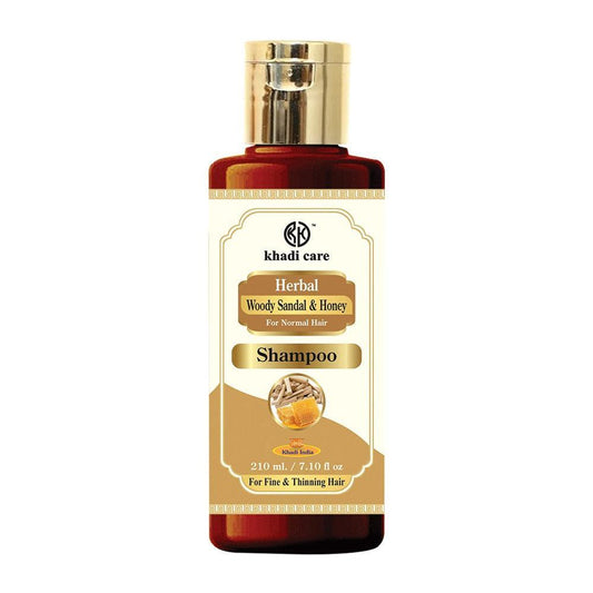 Khadi Care Herbal Woody Sandal & Honey Shampoo - 210ml