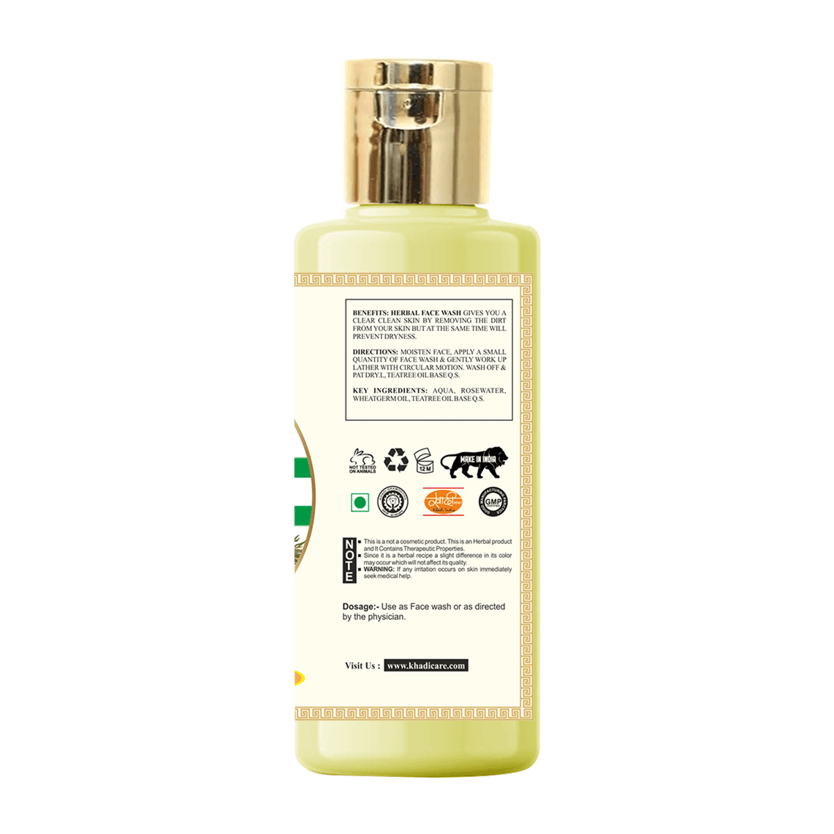 Khadi Care Herbal Face Wash - 210ml