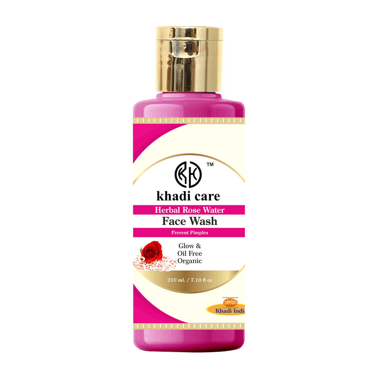 Khadi Care Herbal Rose Water Face Wash - 210ml