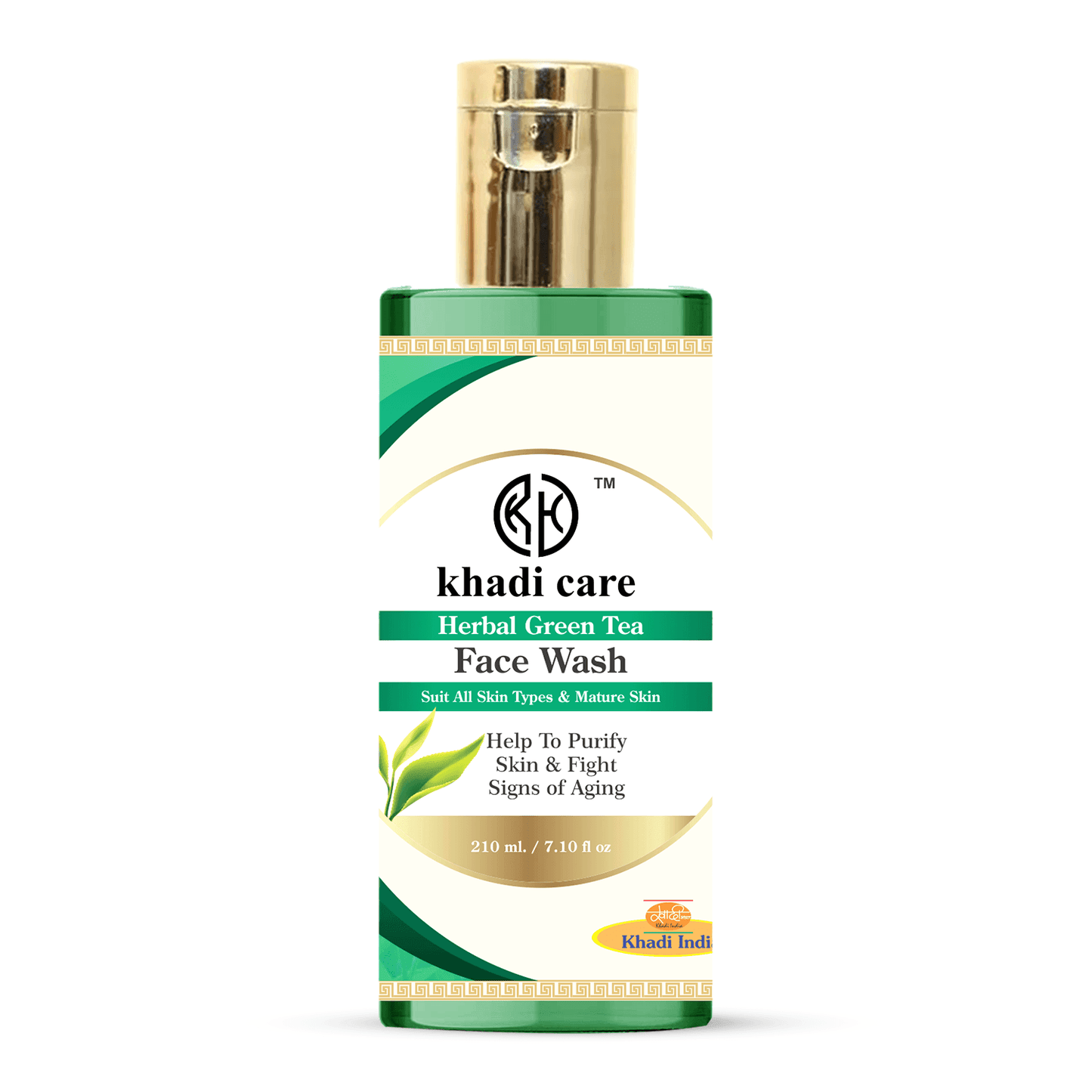 Khadi Care Herbal Green Tea Face Wash - 210ml