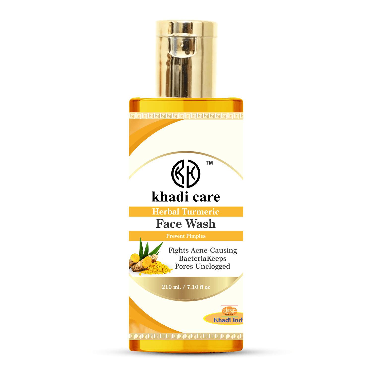 Khadi Care Herbal Turmeric Face Wash  - 210ml