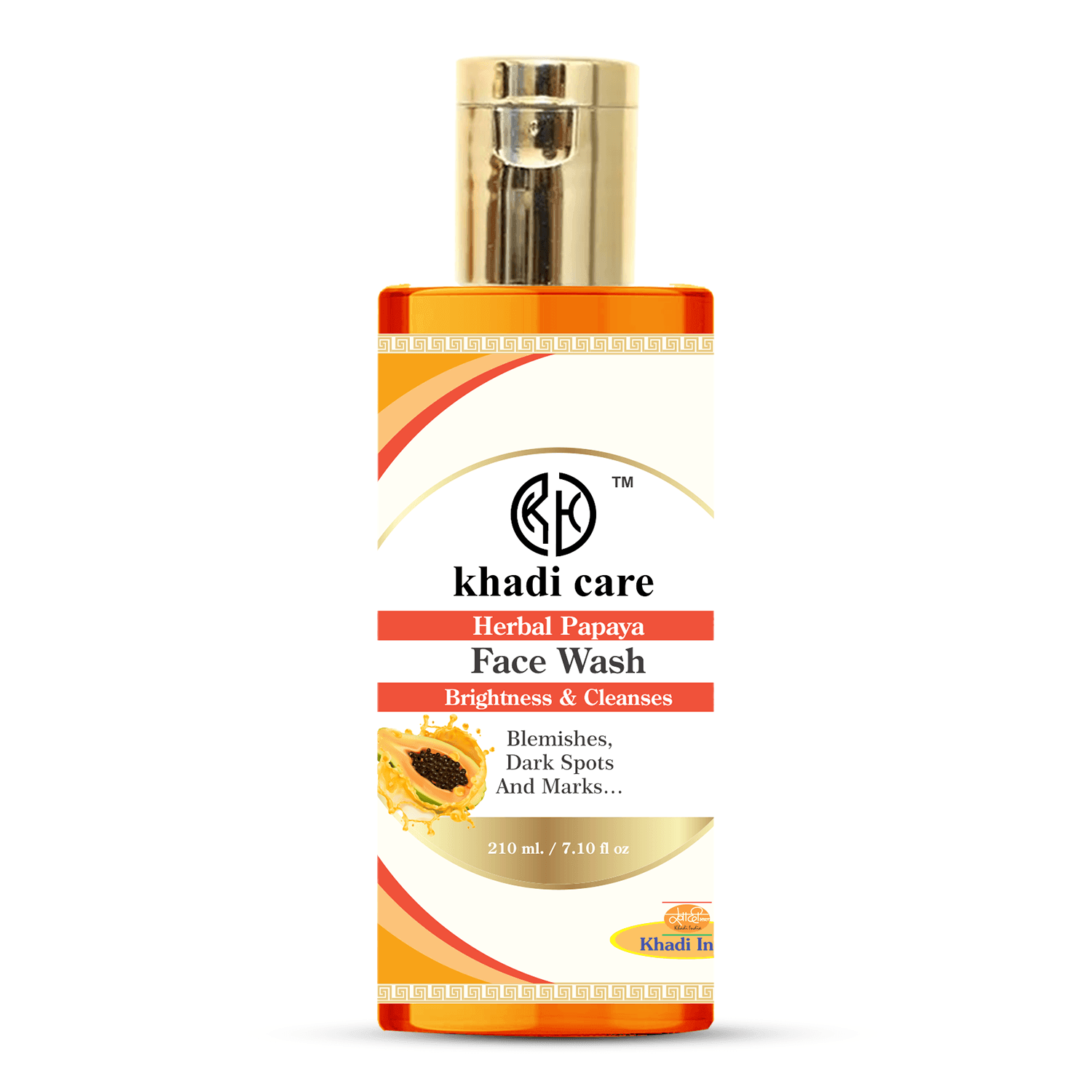 Khadi Care Herbal Papaya Face Wash - 210ml