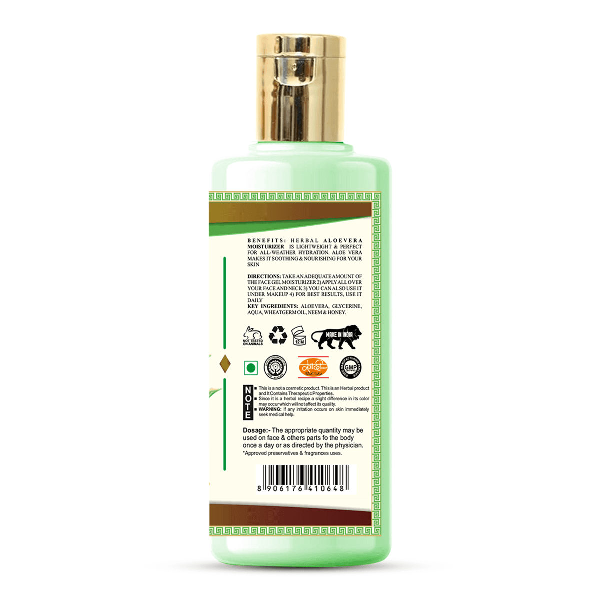 Khadi Care Herbal Aloevera Moisturizer - 210ml