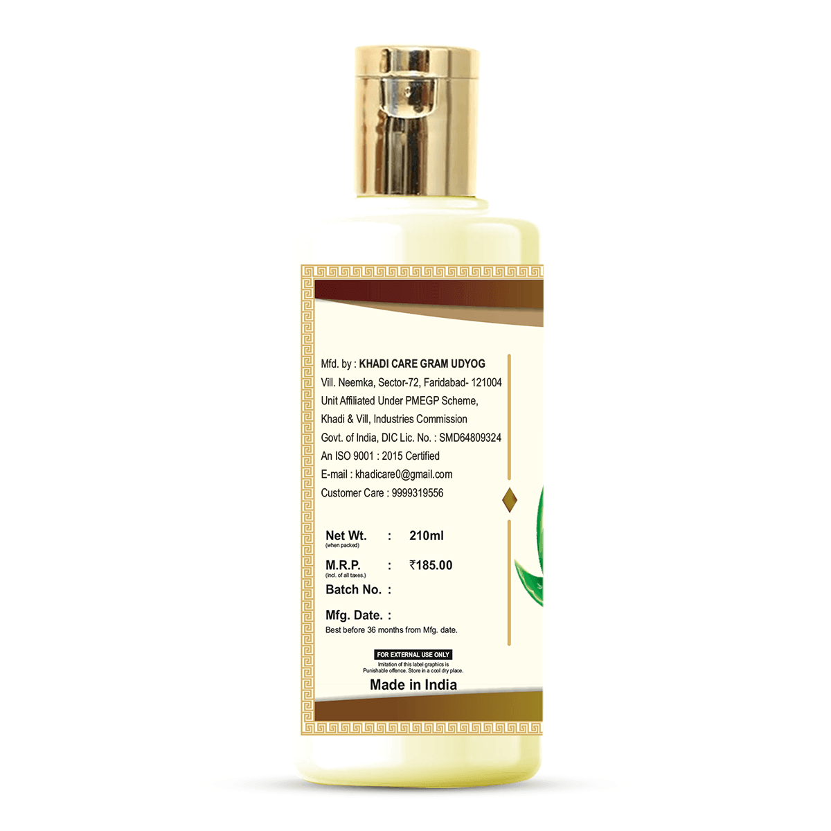 Khadi Care Herbal Sandalwood, Kesar & Aloevera Moisturising Lotion - 210ml