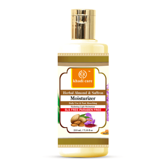 Khadi Care Herbal Almond & Saffron Moisturizer with Sheabutter - 210ml