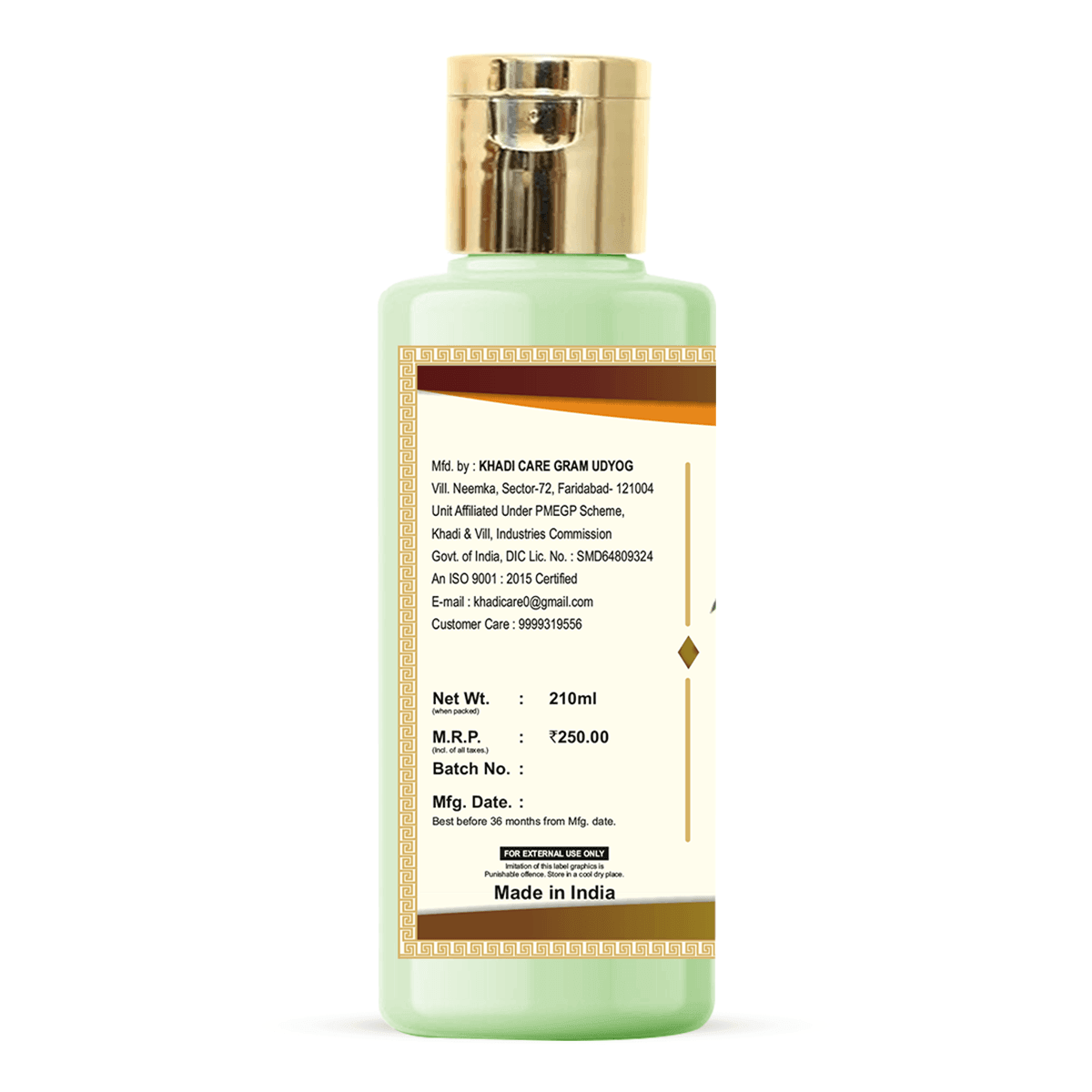 Khadi Care Herbal Peach & Avacado Moisturizer with Sheabutter SLS-Paraben Free - 210ml