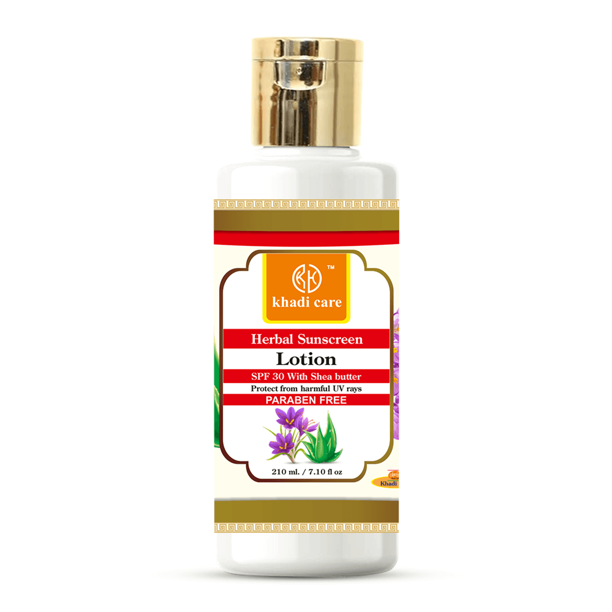 Khadi Care Herbal Sunscreen Lotion (SPF 30) With Sheabutter - 210ml