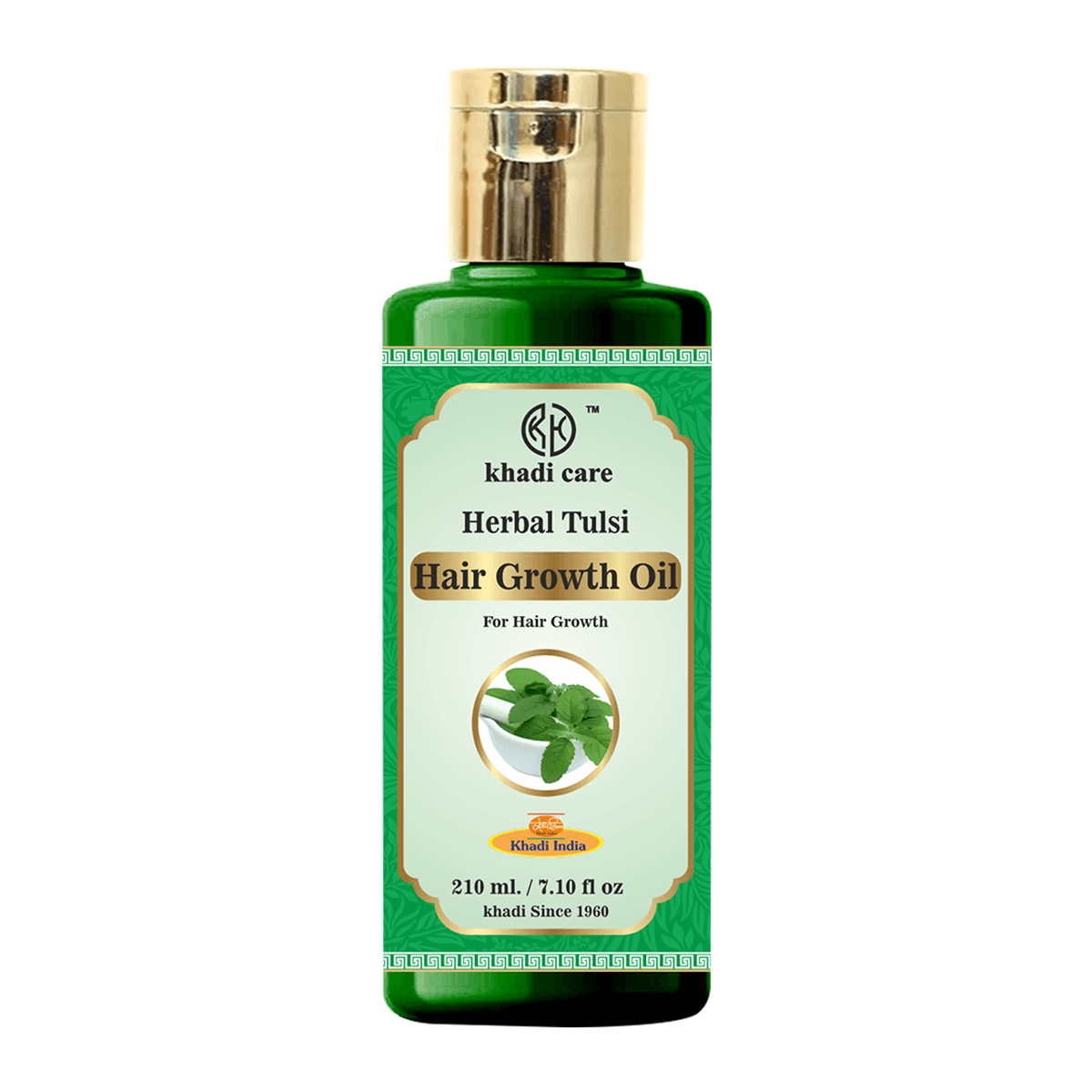 Khadi Care Herbal Tulsi Hair Growth Oil - 210ml