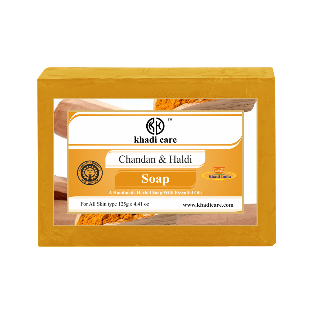 Khadi Care Herbal Chandan Haldi Soap - 125g