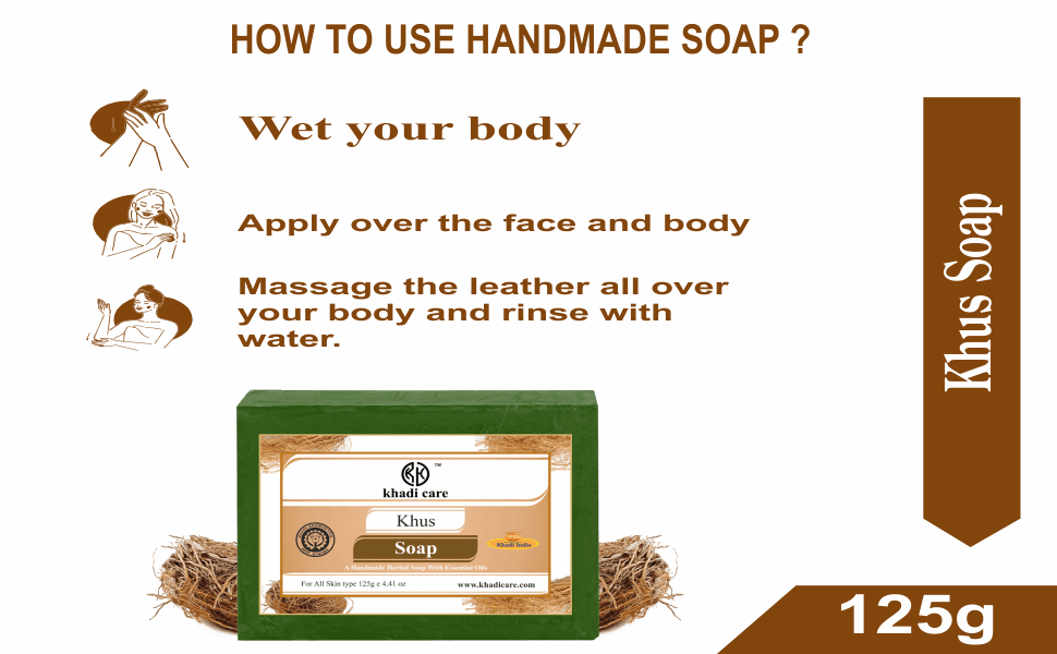 Khadi Care Herbal Khus Soap - 125g