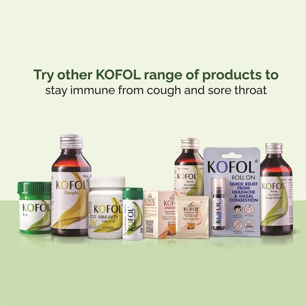 Charak Kofol Gargle Liquid - 100ml - Fast Sore Throat & Tonsillitis Pain Relief Rinse