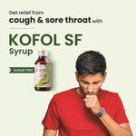 Charak Kofol Sugar Free Cough Syrup 100ml - Dry & Wet Sore Throat Relief Liquid