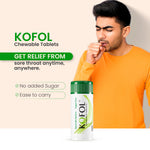 Charak Kofol Chewable Tablets - Sugar-Free Ayurvedic Lozenges for Sore Throat & Cough Relief