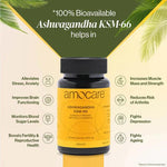 Amocare Ashwagandha KSM66 Capsules - 60 Veg Capsules