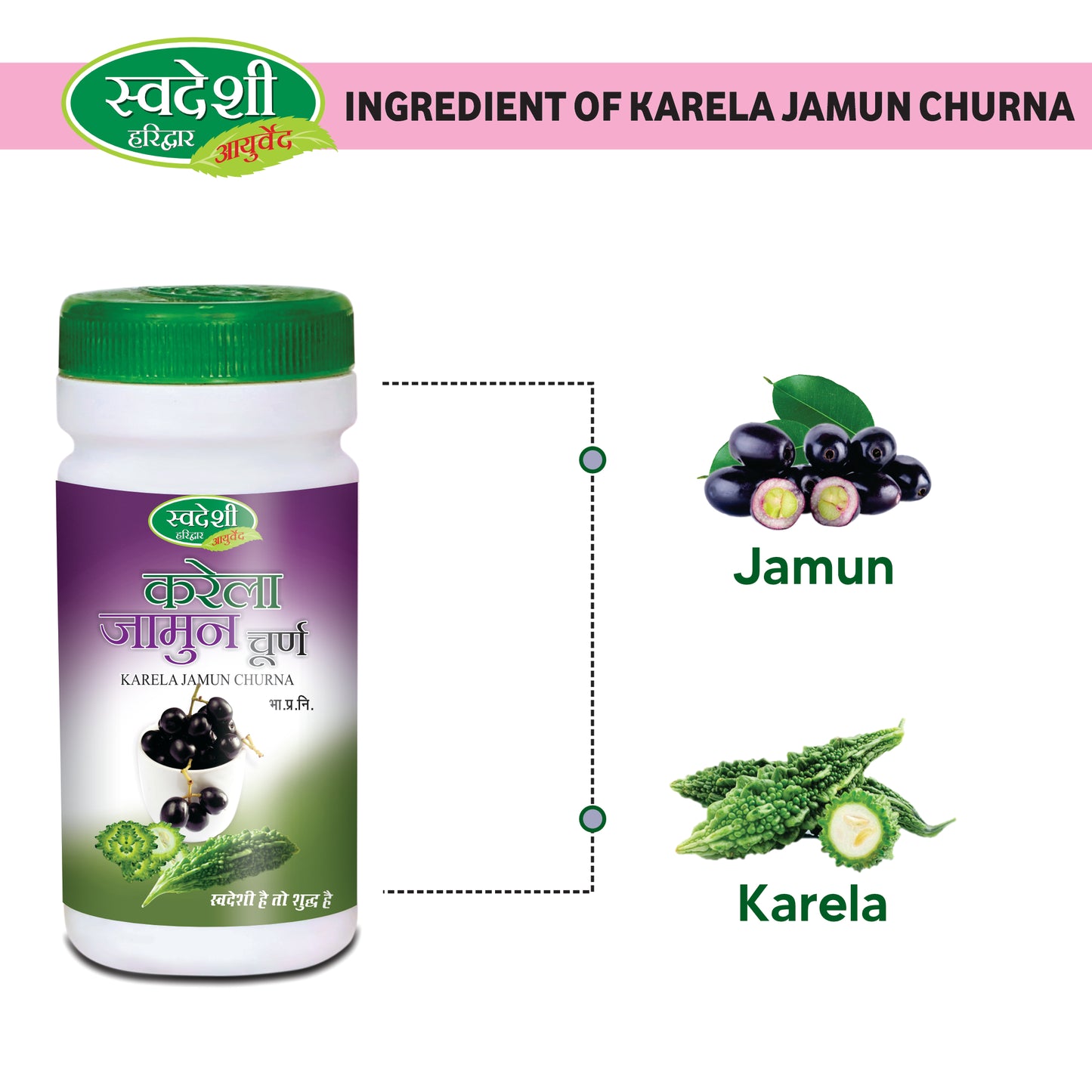 Swadeshi Karela Jamun Churna - 100gm