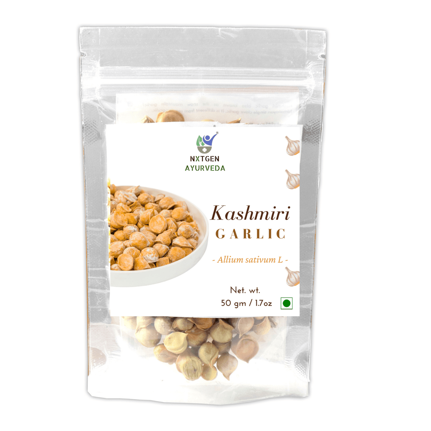 Nxtgen Ayurveda Kashmiri Garlic Single Clove - 50 gms (Pack of 2)