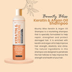 Bounty Bliss Keratin & Argan Oil Shampoo – Smoothing, Strengthening, Nourishing, Sulfate-Free, For All Hair Types - 200ml