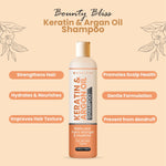 Bounty Bliss Keratin & Argan Oil Shampoo – Smoothing, Strengthening, Nourishing, Sulfate-Free, For All Hair Types - 200ml