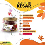 BodyWell Ayurveda Kashmir Saffron (Mongra) – Premium Grade A1 Antioxidant Spice – 1g
