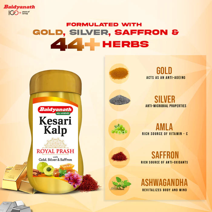 Baidyanath Amla Juice & Kesari Kalp Chyawanprash - 1Kg Combo For overall Wellness and Strength