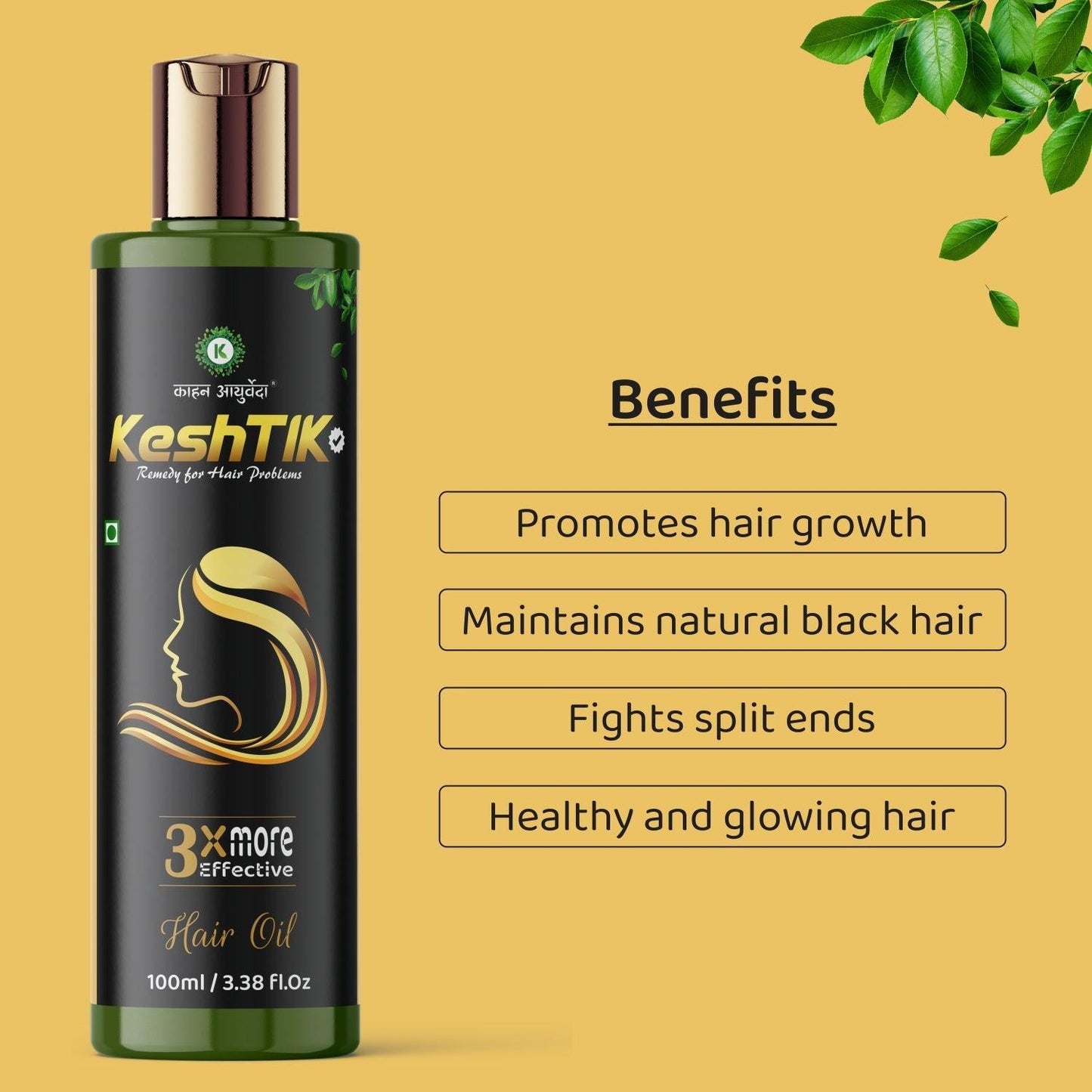 Kaahan Ayurveda KeshTik Hair Oil - 100ml