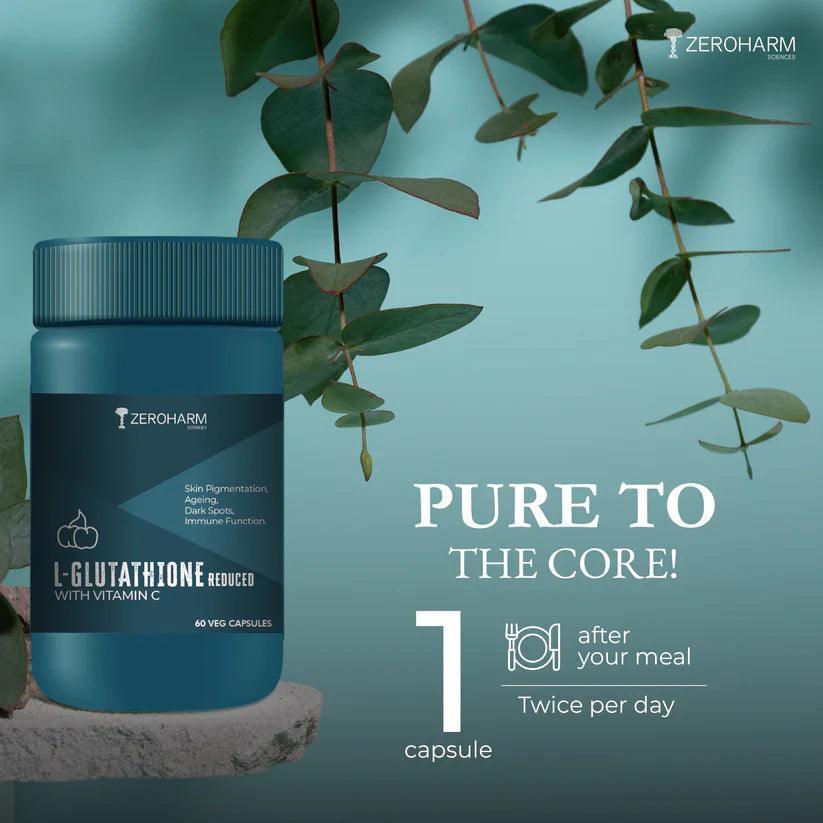 Zeroharm L Glutathione Reduced With Vitamin C Capsules - 60 Capsules