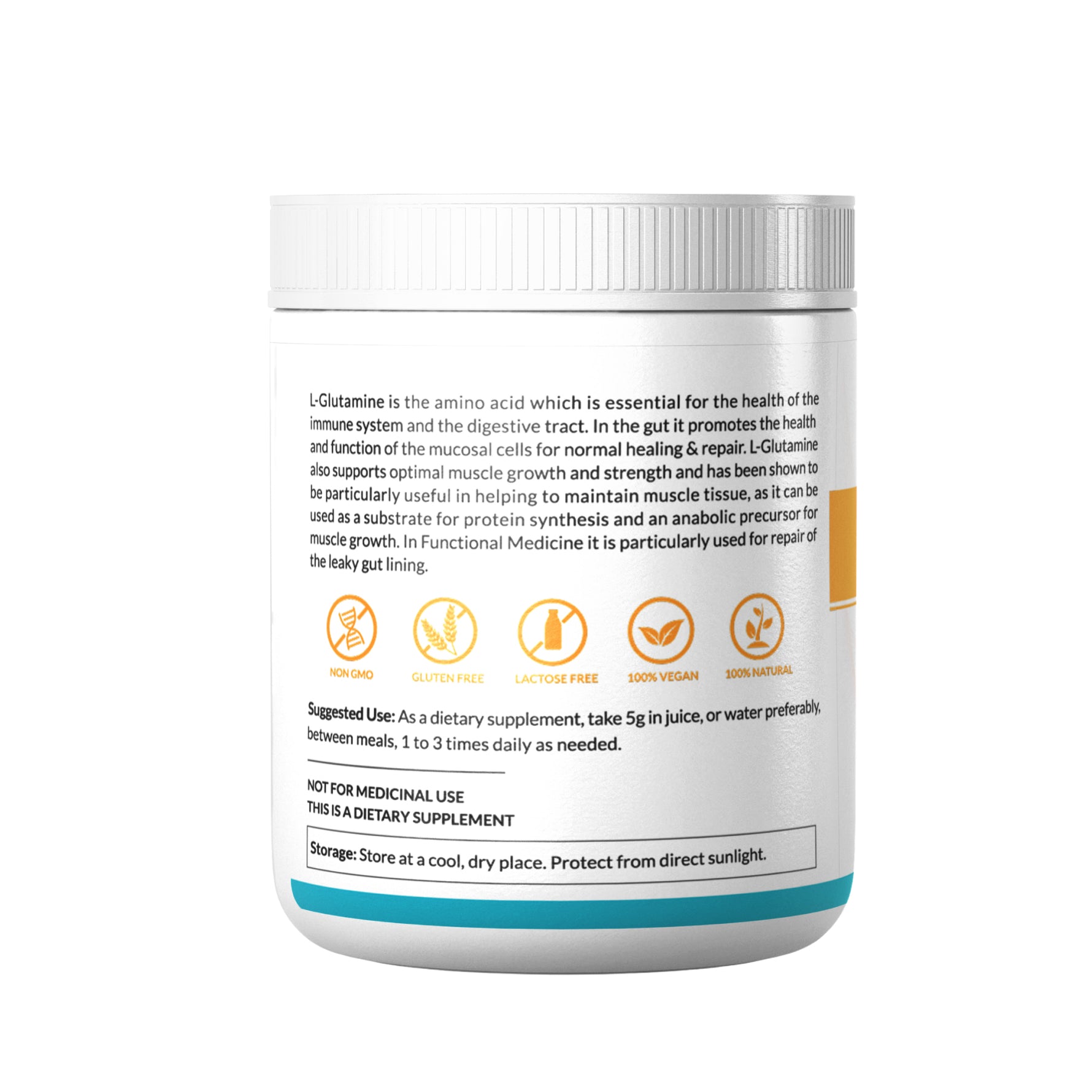 Vitaone L-Glutamine Powder (250g) | Pure Micronized Amino Acid for Muscle Recovery, Gut Health & Immune Support