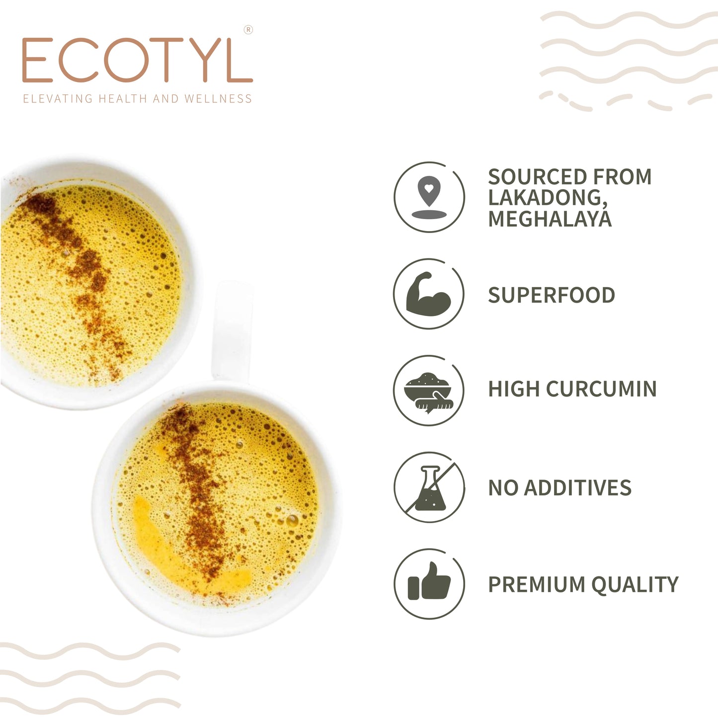 Ecotyl Lakadong Turmeric Powder for Immunity - 200gm