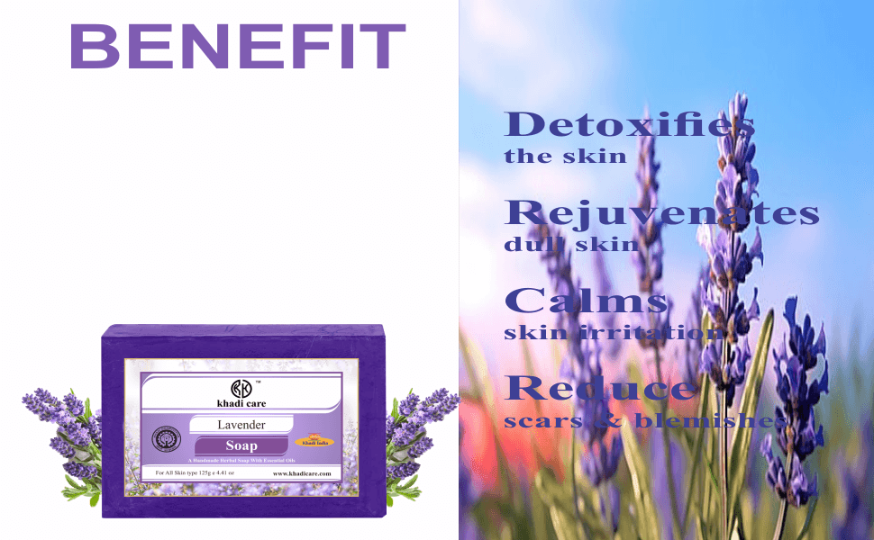 Khadi Care Herbal Lavender Soap - 125g