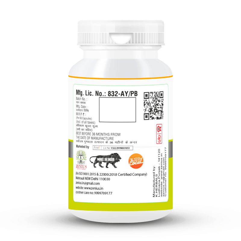 Zenius Giloy Tablets - Herbal Immune Booster for Detoxification, Fever Relief, and Overall Health - 60 Tablets