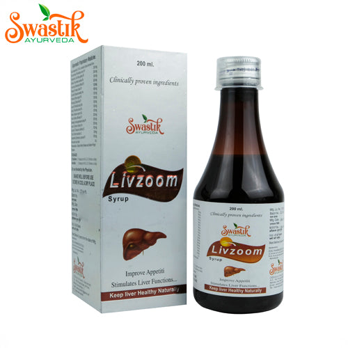 Swastik Livzoom Syrup - Ayurvedic Liver Tonic - Pack of 2