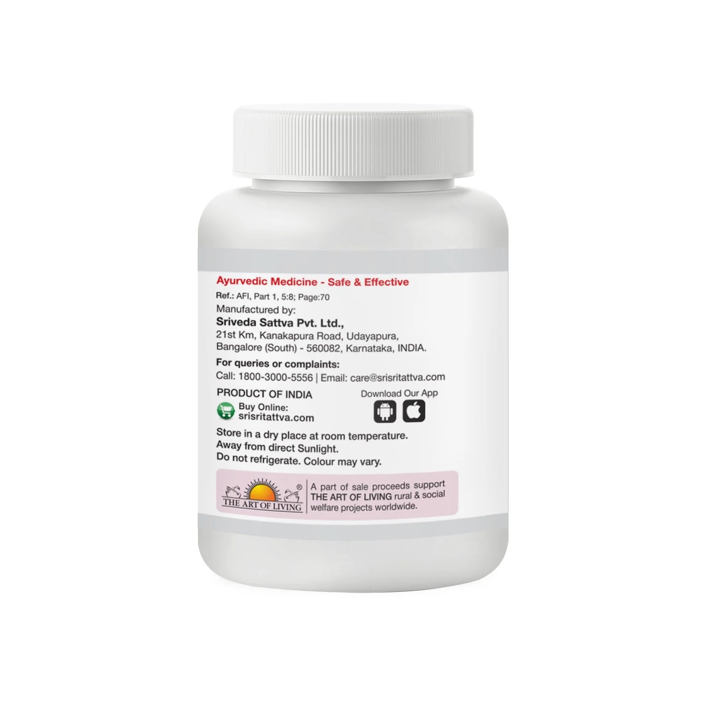 Sri Sri Tattva Laksha Guggulu - 500mg - 60 Tablets