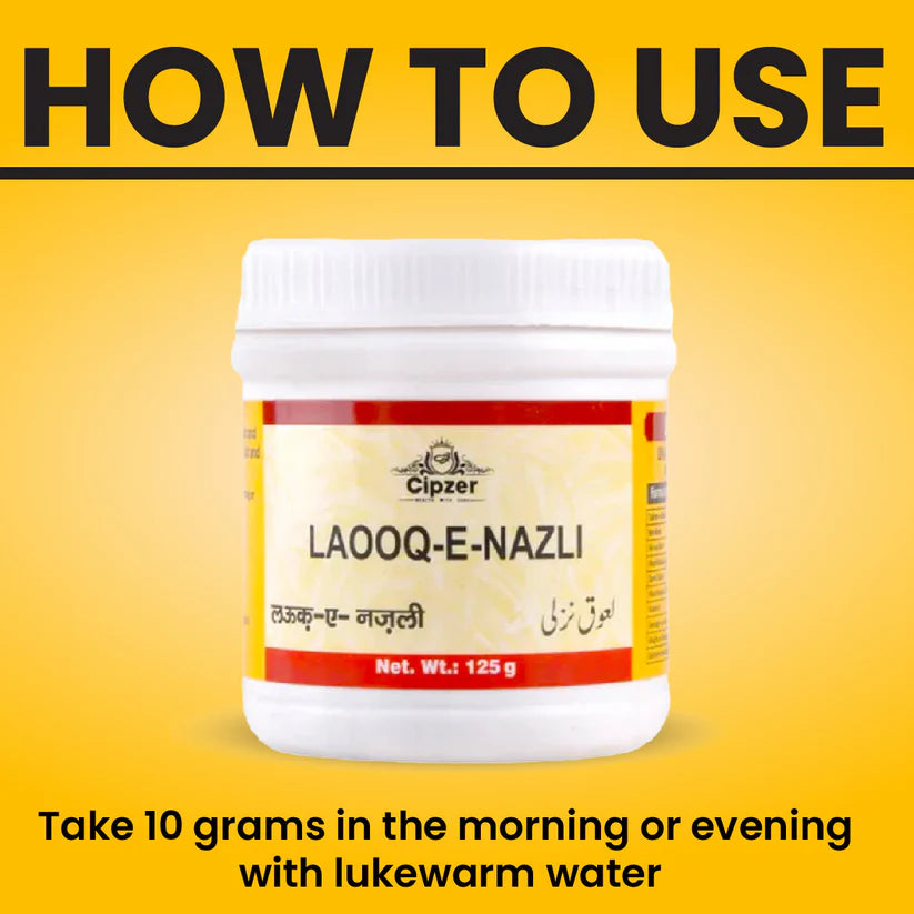 Cipzer Laooq-E-Nazli Powder -125gm | Unani Herbal Remedy for Chronic Cold, Sinusitis & Respiratory Wellness